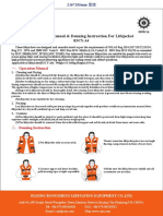 Operation Manual & Donning Instruction For Lifejacket