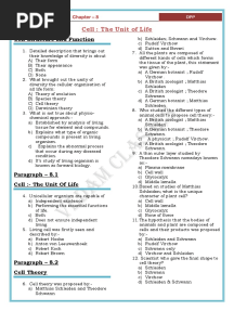 DPP XI Chapter - 8 Cell The Unit of Life 17