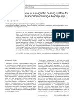 Modeling and Control of A Magnetic Bearing System For The Magnetically Suspended Centrifugal Blood Pump