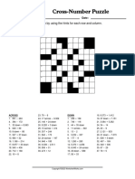 WorksheetWorks CrossNumber Puzzle 1