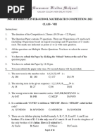 Junior Maths Olympiad 2025 Paper | PDF | Elementary Mathematics ...