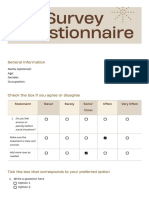 Questionnaire Doc in Beige Brown Classic Professional Style