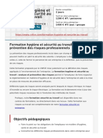 Hygiene Et Securite Au Travail PDF