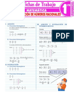 Adicion y Sustraccion de Numeros Racionales para Primer Grado de Secundaria