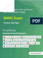 BARC Exam: Previous Year Paper
