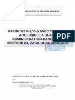 Note Descriptive Et Securite Incendie - Banque Atlantique