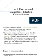 Lesson 1 Processes and Principles of Effective Communication