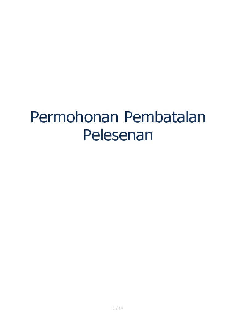 05 Permohonan Pembatalan Pelesenan | PDF