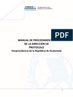 MANUAL DE PRODECIMIENTOS DE LA DIRECCIÓN DE PROTOCOLO 2022 Formato Editable