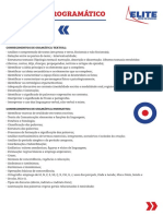 Conteúdo programático de Português e Matemática da 1a Série Militar