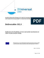 EUniversal - D5.3 Implications For Flexibility Services and Market Mechanisms in A Peer To Peer Market Setting v02 Final