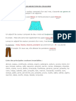 Adjectifs de Couleur PDF