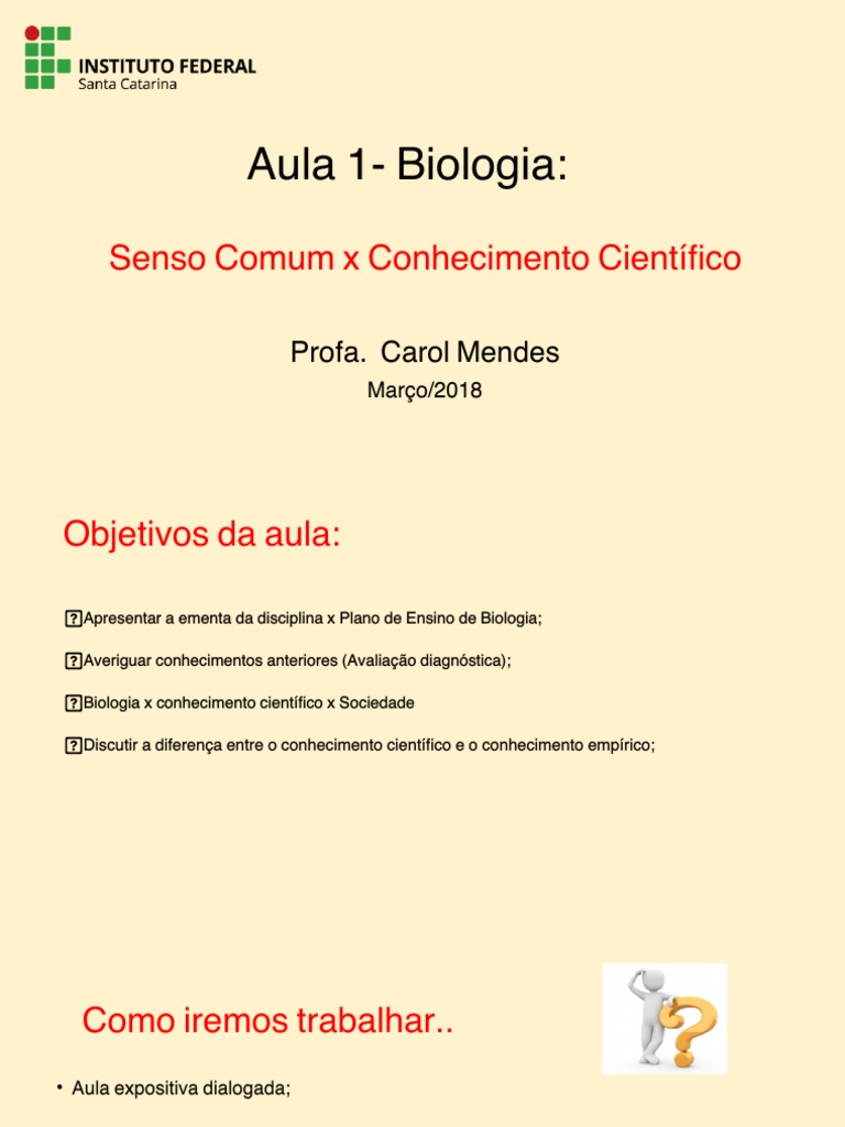 Diferenças entre Conhecimento Científico e Senso Comum | PDF ...