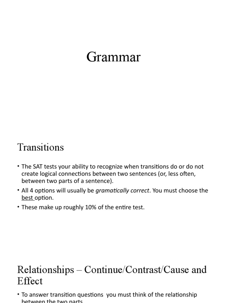 SAT Transition Question Strategies | PDF | Honey | Carbohydrates