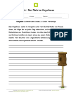 Aufsatz Vervollstaendigen Der Dieb Im Vogelhaus