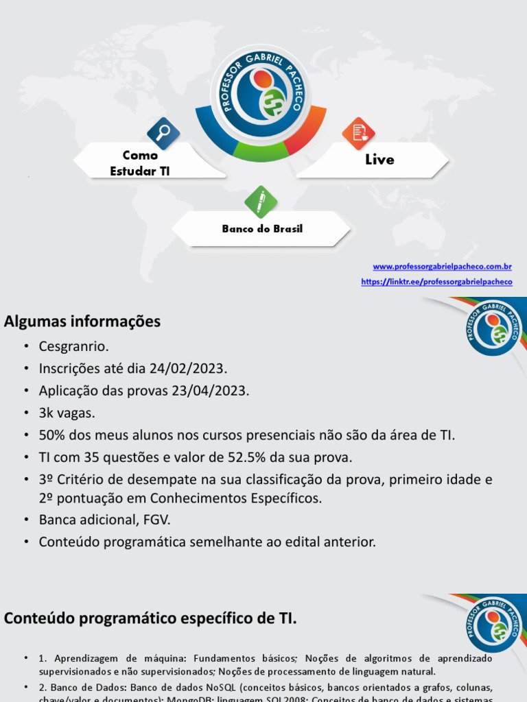 Provas e Conteúdos para Agente de TI | PDF | Linguagem de programação ...
