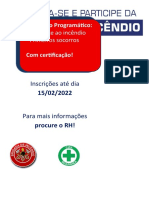 Inscrições Até Dia: - Combate Ao Incêndio - Primeiros Socorros