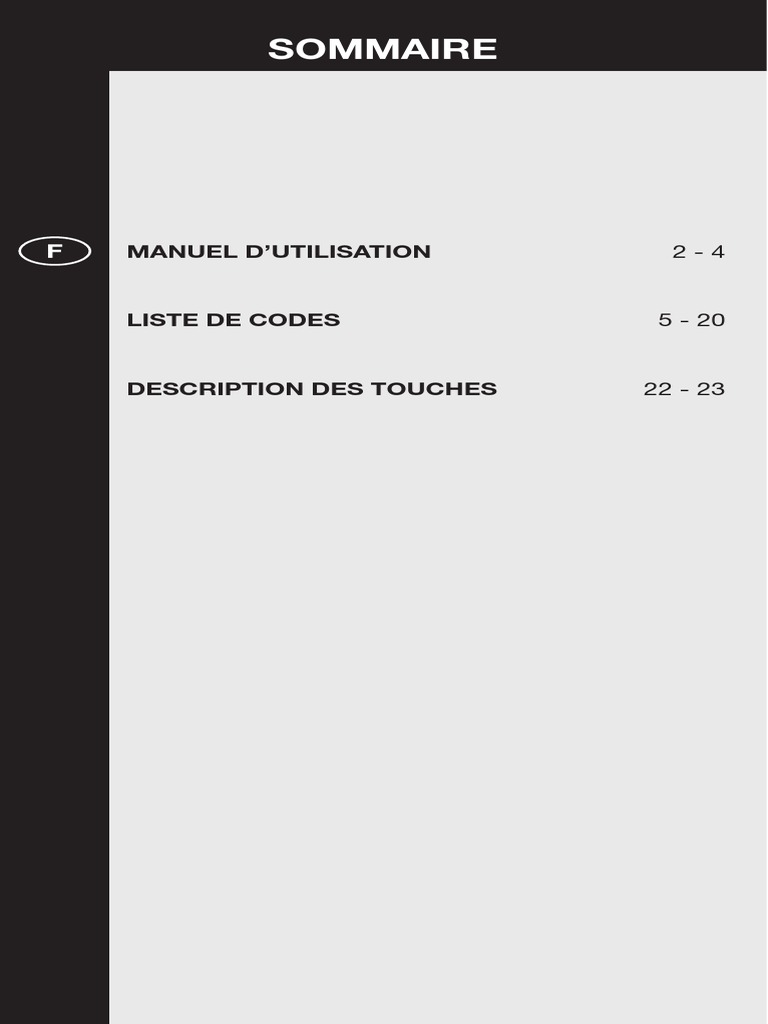 Codes pour télécommandes universelles | PDF | Télécommande | Télévision ...