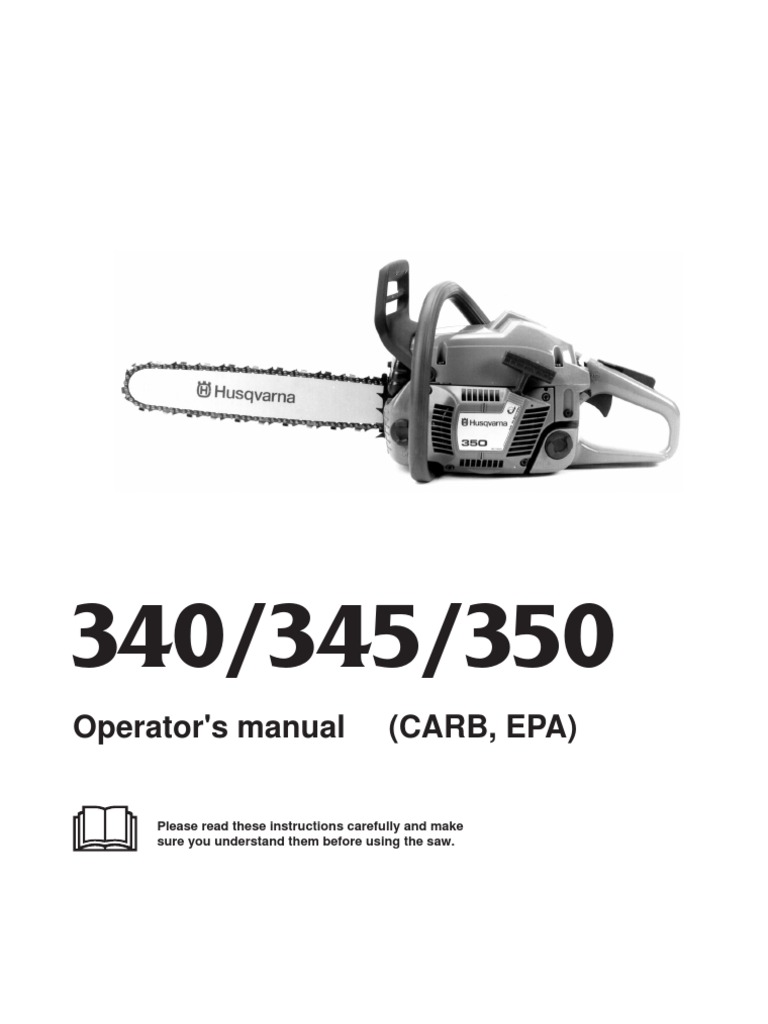 Husqvarna 345 Manual Mechanical Engineering Nature
