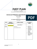 STUDY PLAN DPA Advance Philippine Administrative System 