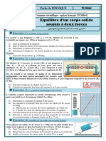 Equilibre D Un Corps Sous L Action de 2 Forces Exercices Non Corriges 2 PDF