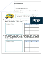 Atividade de matemática na escola municipal