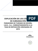 Explicación Códigos Subsanación Paradores PDF