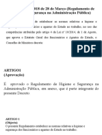 Regulamento Higiene Segurança Administração Pública