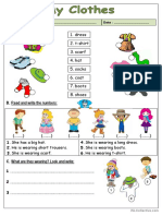 Clothing Matching Worksheet