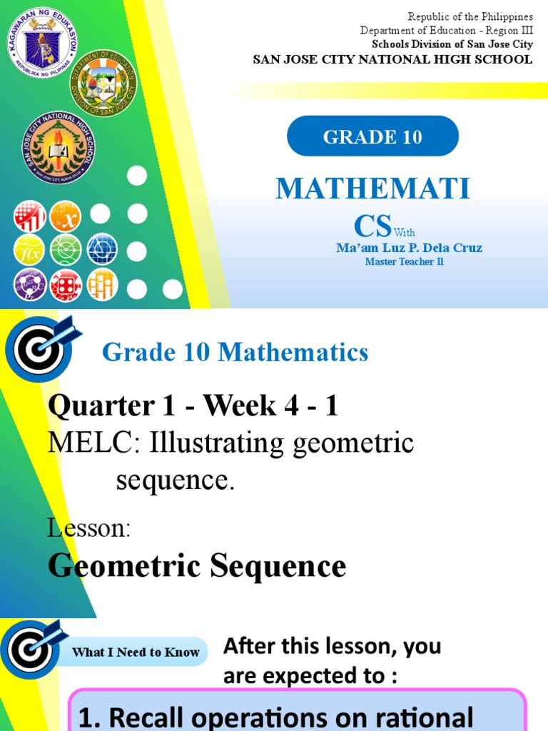 Geometric sequences and their applications in real life situations