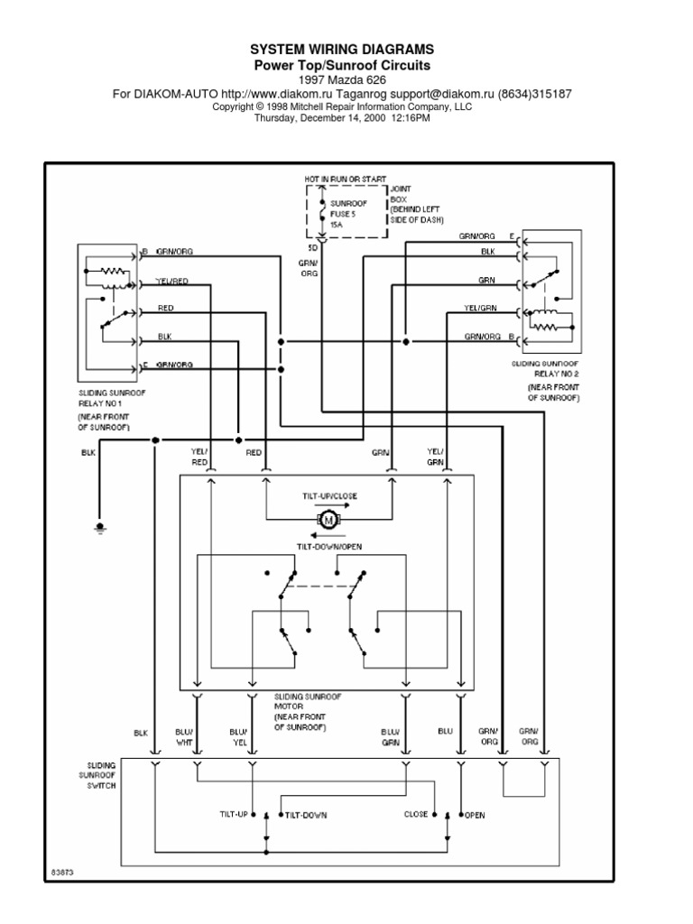 System Wiring Diagrams Power Top/Sunroof Circuits | PDF