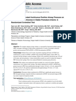 The Effect of Extended Continuous Positive Airway Pressure On Changes in Lung Volumes in Stable Premature Infants A Randomized Controlled Trial