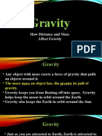 Day 6 - Force and Motion - How Distance and Mass Affect Gravity Power Point