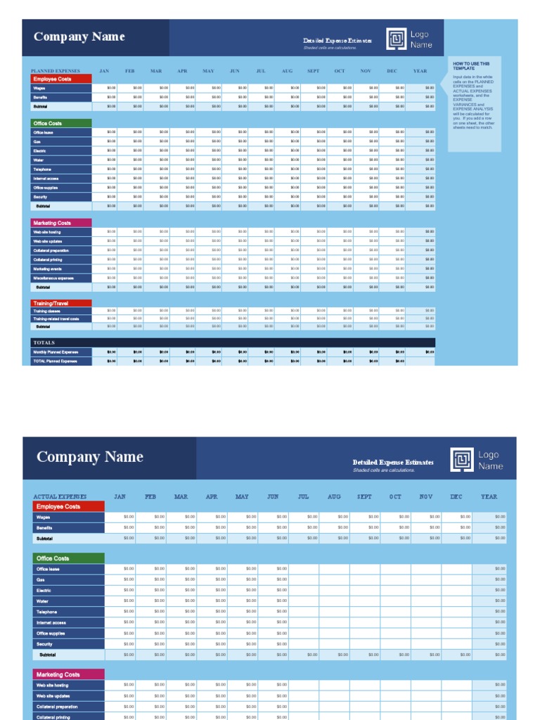 Sample Budget Template | PDF