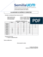 CALENDARIO ACADEMICO I Semestre 2023