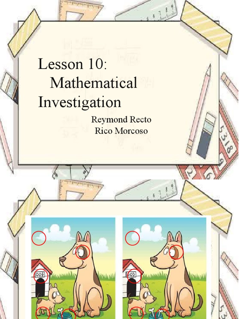 Math investigation pdf mathematics science