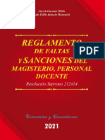 Reglamento de Faltas y Sanciones Del Magisterio, Personal Docente y Administrativo PDF