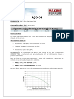 Equivalencia: WNR 1.2510 Din 100Mncrw4: C MN CR W V 0,95 1,25 0,50 0.50 0,12 Composição Química Nominal (% Peso)