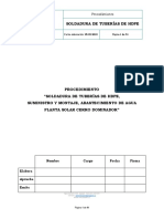 Procedimiento de Soldadura de Tuberías de HDPE PDF