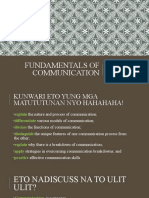 Oral Communication in Context: Fundamentals of Communication