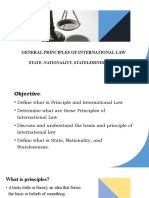 General Principles of International Law: State, Nationality, Statelessness