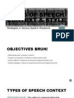 Speech Context and Style