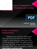 Comparing Business Organization Forms