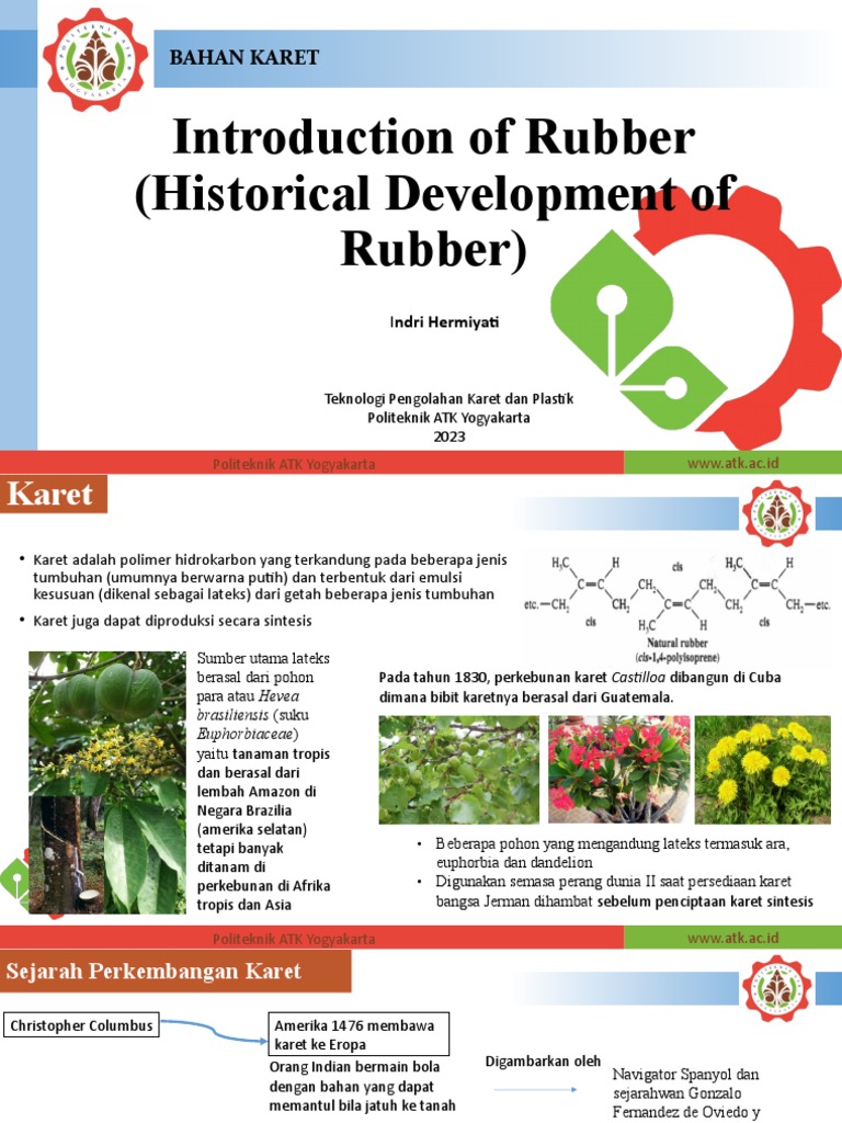 Introduction of Rubber (Historical Development of Rubber) | PDF