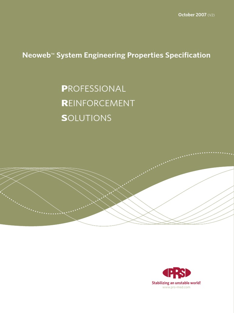 Neoweb Specification - October 2007 (EN) PDF | PDF | Strength Of ...