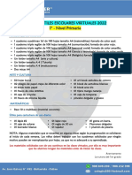 Lista útiles escolares virtuales 1° primaria 2022