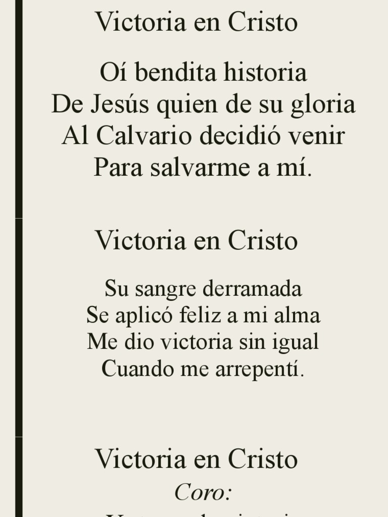 Victoria en Cristo: Himno y Letra | PDF