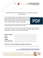 Autorización para Uso de Imagen Personal Con Destino A Fuentes de Acceso Público Cetis No 82 - 230224 - 080941 PDF