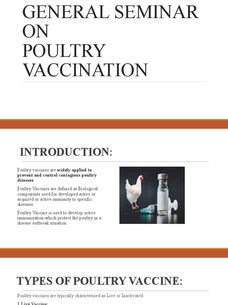 Poultry Vaccination Methods and Types | PDF | Vaccines | Vaccination