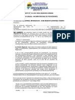 Anexo #13 Declaración Jurada - Incompatibilidad de Proveedores